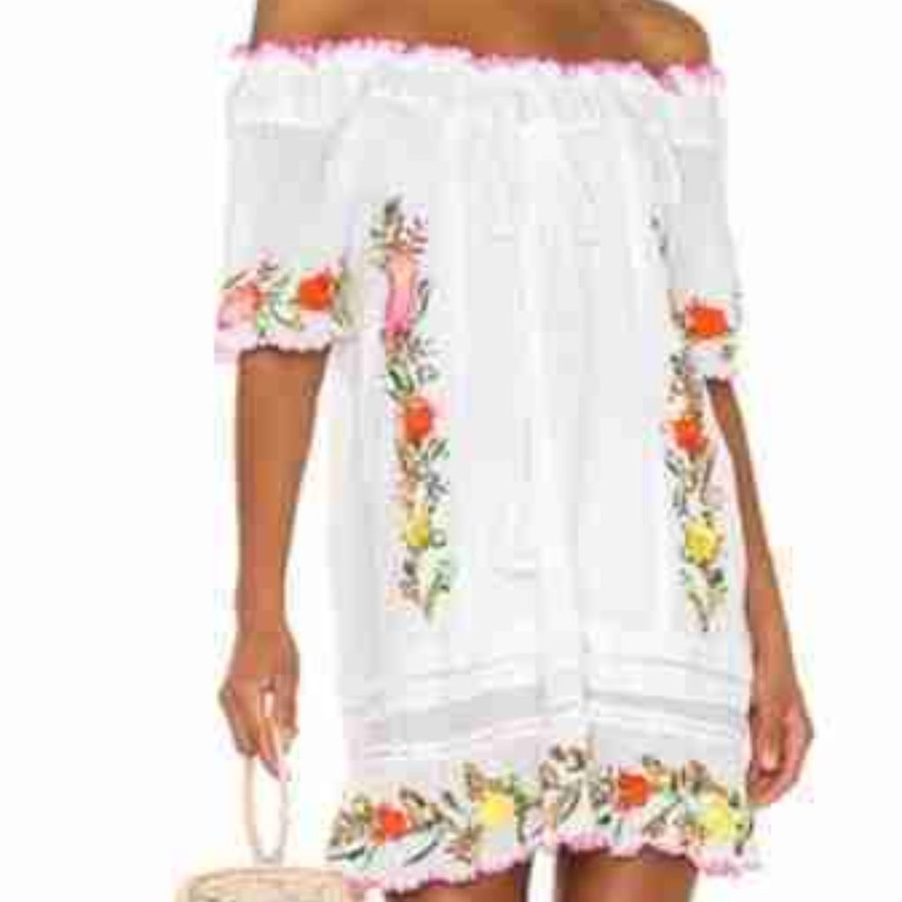PilyQ Pink Crush Lana Embroidered Dress